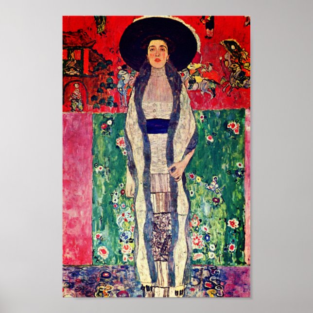 Gustav Klimt Portrait von Adele Bloch-Bauer II Poster (Vorne)