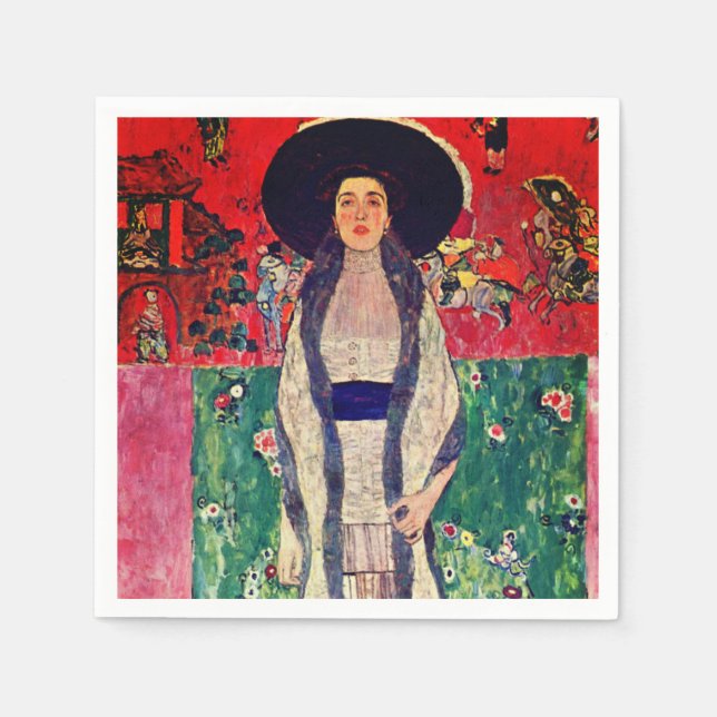 Gustav Klimt Portrait von Adele Bloch-Bauer II Serviette (Vorderseite)