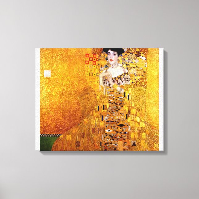 Gustav Klimt Portrait von Adele Bloch-Bauer Leinwanddruck (Vorderseite)
