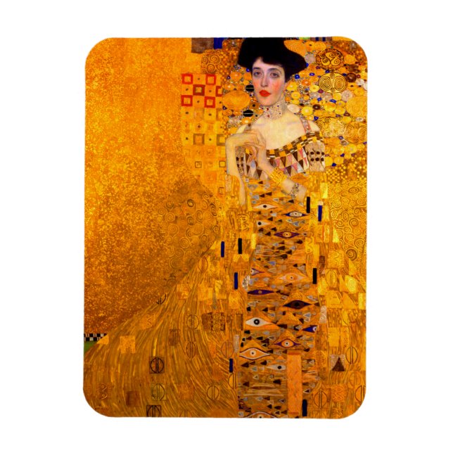 Gustav Klimt Portrait von Adele Bloch Bauer Magnet (Vertikal)
