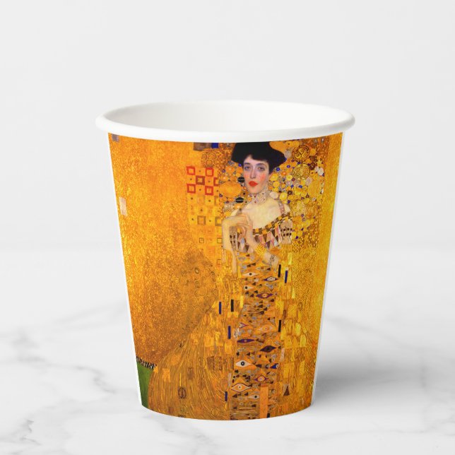 Gustav Klimt Portrait von Adele Bloch Bauer Pappbecher (Vorderseite)