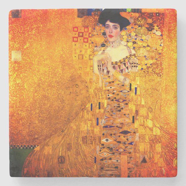Gustav Klimt Portrait von Adele Bloch Bauer Steinuntersetzer (Vorderseite)