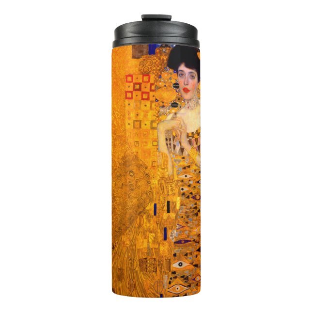 Gustav Klimt Portrait von Adele Bloch Bauer Thermosbecher (Vorderseite)