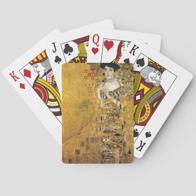 GUSTAV KLIMT - Porträt von Adele Bloch-Bauer 1907 Spielkarten (Rückseite)