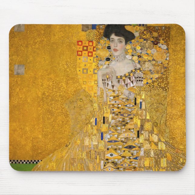 Gustav Klimt - Porträt von Adele Bloch-Bauer I Mousepad (Vorne)