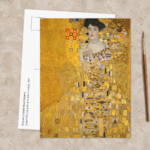 Gustav Klimt - Porträt von Adele Bloch-Bauer I Postkarte