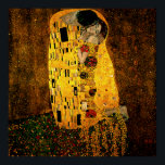 Gustav Klimt Poster<br><div class="desc">Ein österreichischer symbolischer Maler, 1862 - 1918. Das ist ein Ölgemälde, in dem goldene Blattschichten aufgetragen werden, was ihm ein auffallendes Aussehen verleiht.</div>