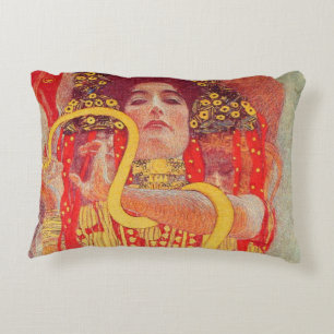 Gustav Klimt Red Woman Gold Schlangen Malerei Dekokissen