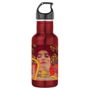 Gustav Klimt Red Woman Gold Schlangen Malerei Edelstahlflasche