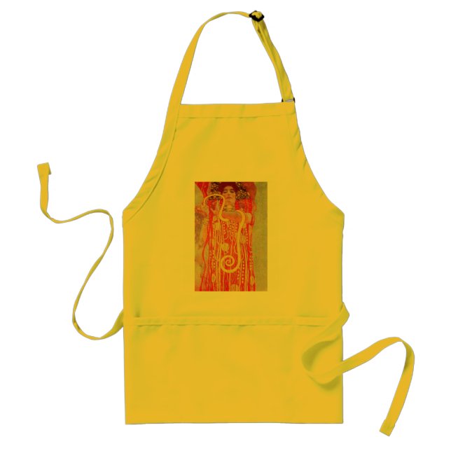 Gustav Klimt Red Woman Gold Schlangen Malerei Schürze (Vorne)