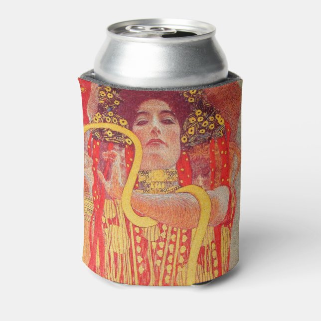 Gustav Klimt Red Woman Gold Snake Painting Dosenkühler (Kanne Rückseite)