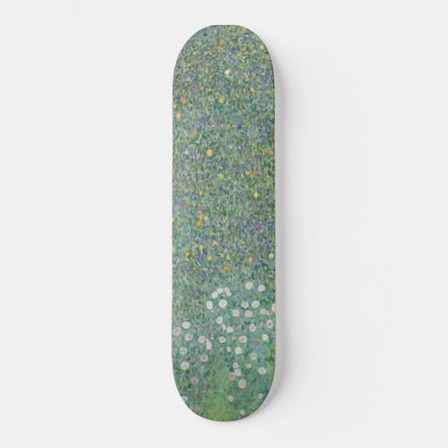 Gustav Klimt Rosebüsche Unterhalb der BaumgalerieH Skateboard (Vorderseite)