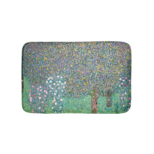 Gustav Klimt - Rosen unter den Bäumen Badematte