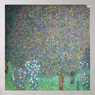 Gustav Klimt - Rosen unter den Bäumen Poster
