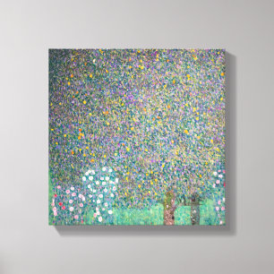 Gustav Klimt - Rosenbüsche unter den Bäumen Leinwanddruck