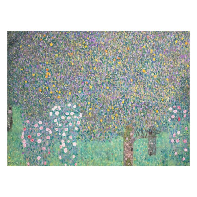 Gustav Klimt - Rosenbüsche unter den Bäumen Tischdecke (Vorderseite (Horizontal))