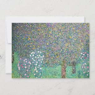 Gustav Klimt - Rosensträucher unter den Bäumen Einladung