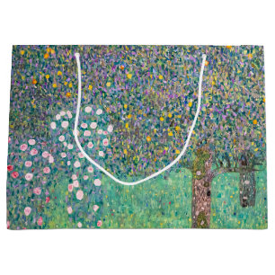 Gustav Klimt - Rosensträucher unter den Bäumen Große Geschenktüte