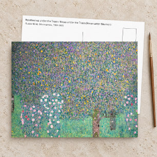 Gustav Klimt - Rosensträucher unter den Bäumen Postkarte