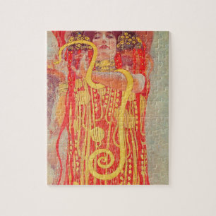 Gustav Klimt Rote Frau Goldschlange Malerei