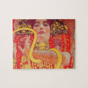 Gustav Klimt Rote Frau Goldschlange Malerei