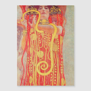 Gustav Klimt Rote Frau Goldschlange Malerei Magnetkarte