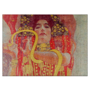 Gustav Klimt Rote Frau Goldschlange Malerei Schneidebrett