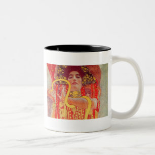 Gustav Klimt Rote Frau Goldschlange Malerei Zweifarbige Tasse