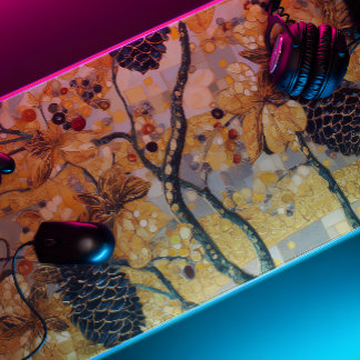 gustav klimt Rustic Pinecone Holiday Winter Bathro Schreibtischunterlage