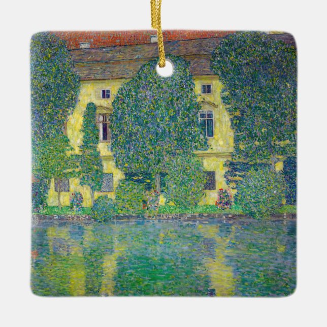Gustav Klimt - Schloss Kammer am Attersee III Keramikornament (Vorderseite)