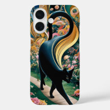 Gustav Klimt Schwarze Katze Im Blumengarten, Katze