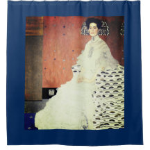 GUSTAV KLIMT SHOWER CURTAIN IN BLAUE