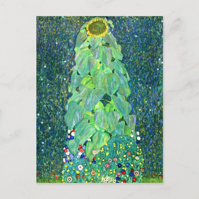Gustav Klimt: Sonnenblume Postkarte (Vorderseite)