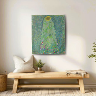 Gustav Klimt Sonnenblume, Vintager Blumengarten Wandteppich