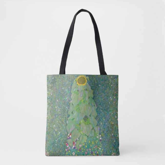 Gustav Klimt Sonnenblumengemälde, Vintag Tasche (Vorderseite)