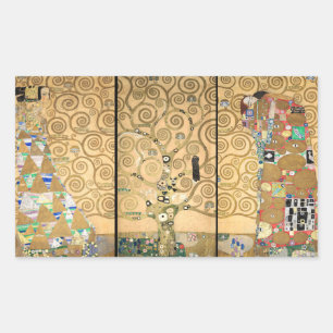 Gustav Klimt - Stoclet-Fries Baum des Lebens Rechteckiger Aufkleber