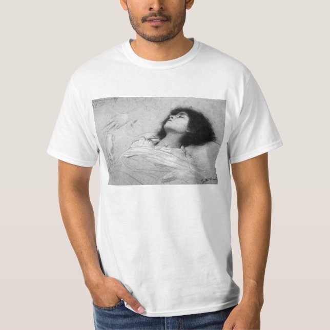 Gustav Klimt - studieren Sie Blatt mit dem oberen T-Shirt (Vorderseite)