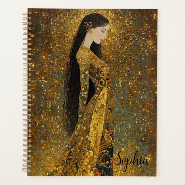 Gustav Klimt Style Regal Frau Planer (Vorderseite)