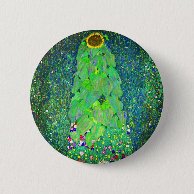 Gustav Klimt Sunflower Button (Vorderseite)