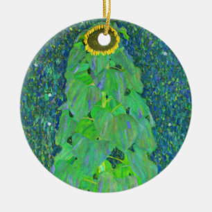 Gustav Klimt Sunflower Keramik Ornament