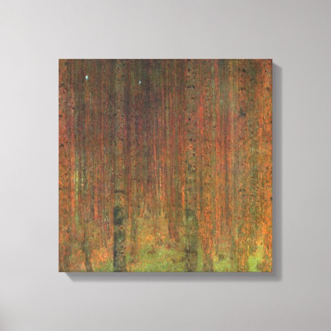 Gustav Klimt - Tannenwald II Leinwanddruck (Vorderseite)