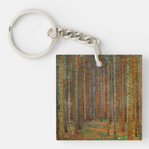 Gustav Klimt - Tannenwald Kiefernwald Schlüsselanhänger