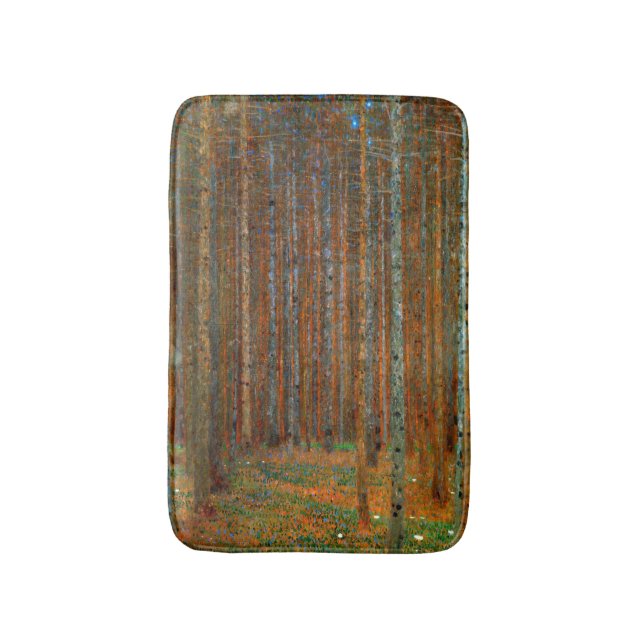 Gustav Klimt - Tannenwald Pinienwald Badematte (Vorderseite Vertikal)
