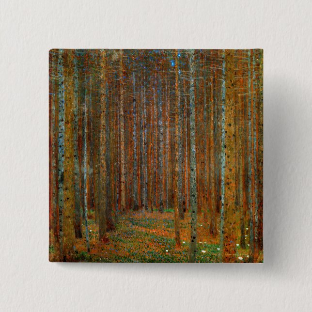 Gustav Klimt - Tannenwald Pinienwald Button (Vorderseite)