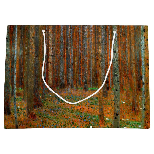 Gustav Klimt - Tannenwald Pinienwald Große Geschenktüte (Vorderseite)