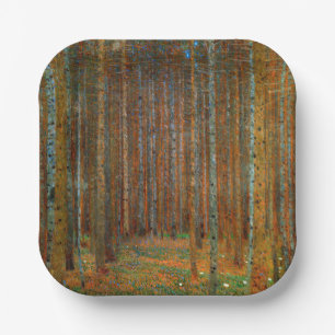 Gustav Klimt - Tannenwald Pinienwald Pappteller