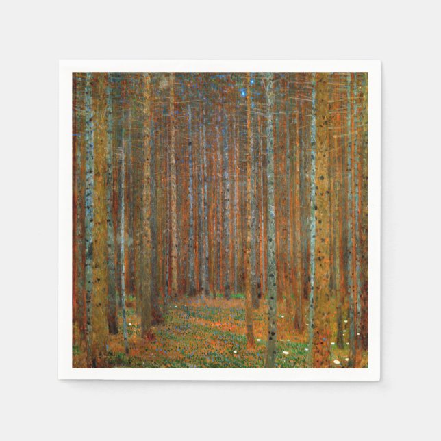 Gustav Klimt - Tannenwald Pinienwald Serviette (Vorderseite)