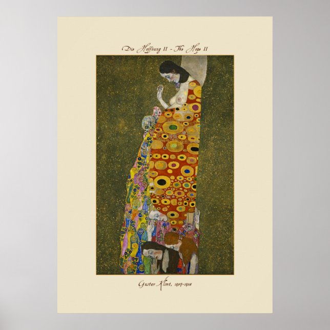 Gustav Klimt The Hope II 1907-1908 Poster Imprimer (Devant)
