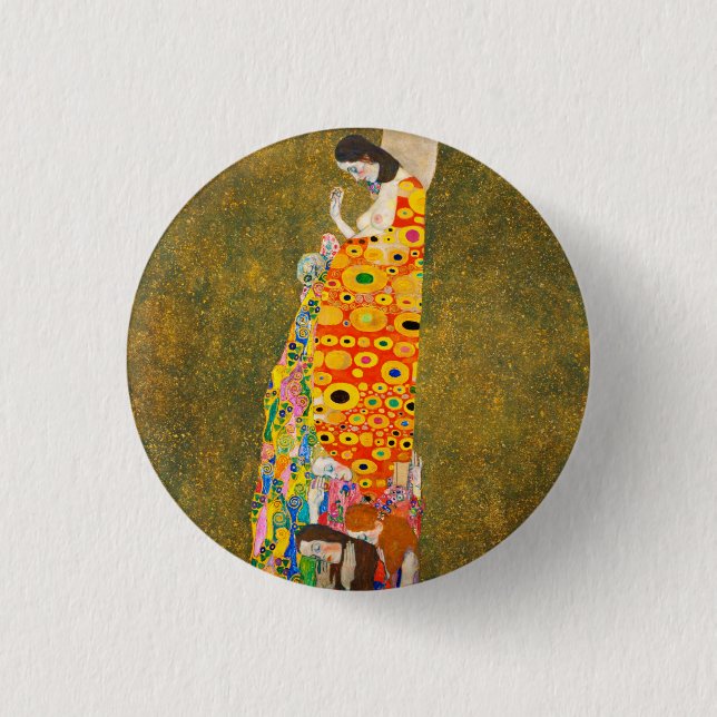 Gustav Klimt The Hope II, Die Hoffnung II Button (Vorderseite)