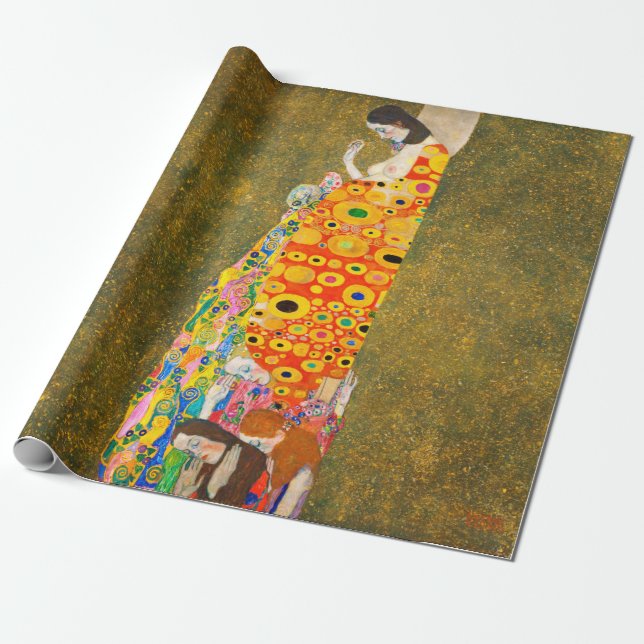 Gustav Klimt The Hope II, Die Hoffnung II Geschenkpapier (Ungerollt)
